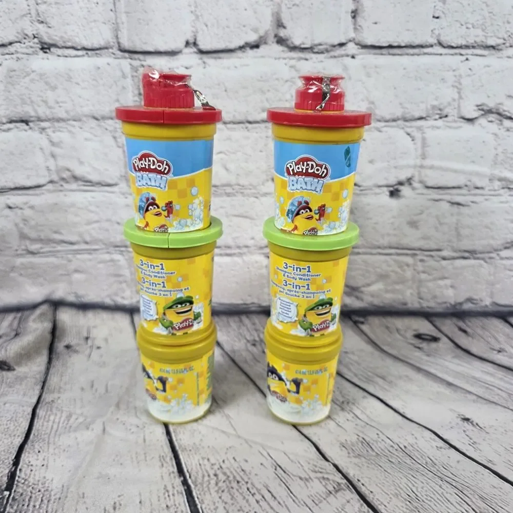 Play-Doh Bath Soap 3 in 1 Shampoo Conditioner & Body Wash 13.9 oz (2)